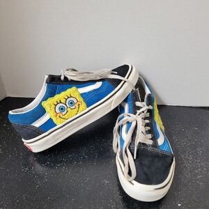 Vans Black and Blue Spongebob Sneakers